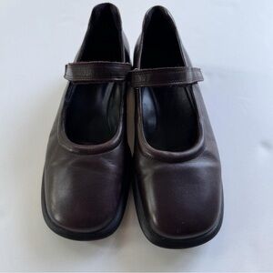 Ecco Brown Leather Mary Jane’s